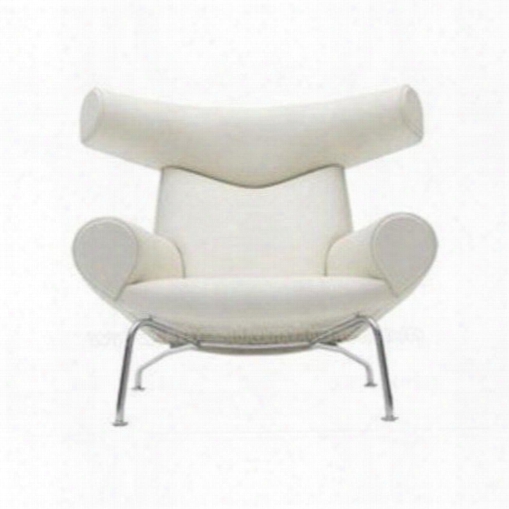 Fmi1212-white Big Chair And Ottoman