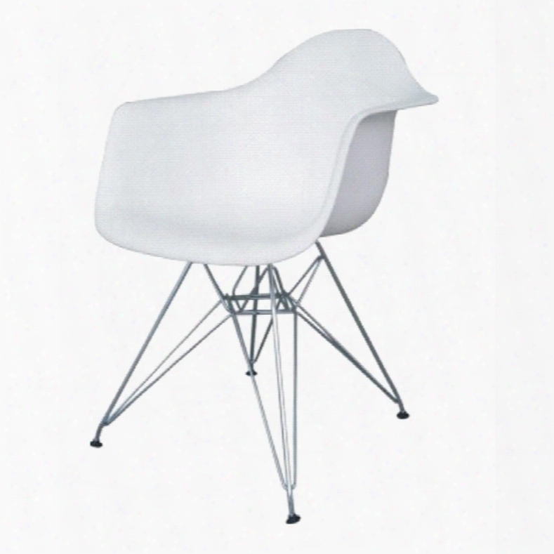 Fmi4011-white Wireleg Dining Arm Chair