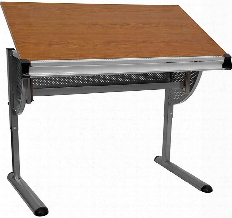 Nan-jn-2433-gg Adjstable Drawing And Drafting Table With Pewter