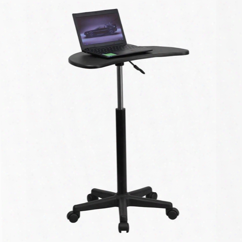 Nan-jn-2792-gg Height Adjustable Mobile Laptop Computer Desk With Black