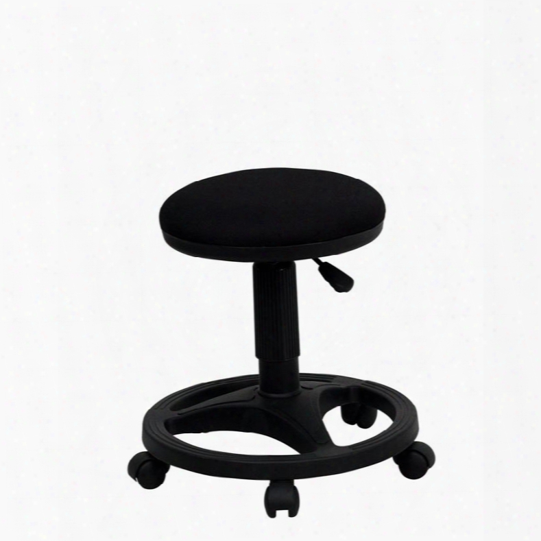 Wl-905dg-gg Black Ergonomic Stool With Foot