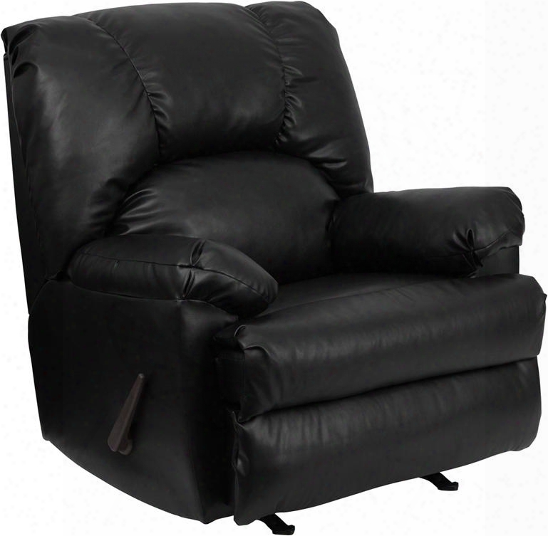 Wm-8500-371-gg Contemporary Apache Black Leather Rocker