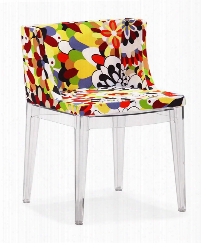 102113 Pizzaro Collection 30" Dining Chair With Polycarbonate Base And Soft Cushion Seat In