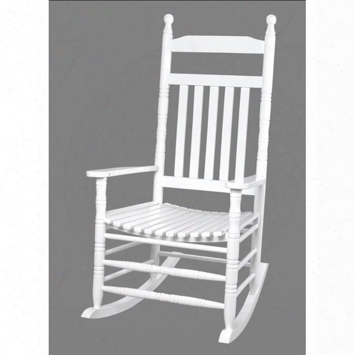 3500w Natural Wood Handcrafted Deluxe Extra Tall Back Rocking Chair In White