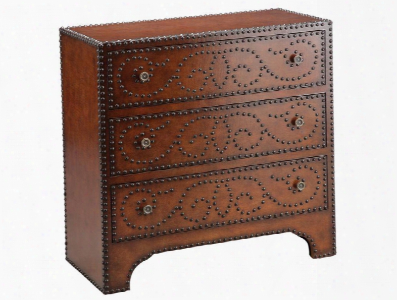 47727 Garrett 3 Drawer Chset In Brown Finish With