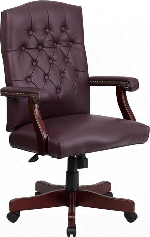 801l-lf0019-by-lea-gg Martha Washington Burgundy Leather Executive Swivel