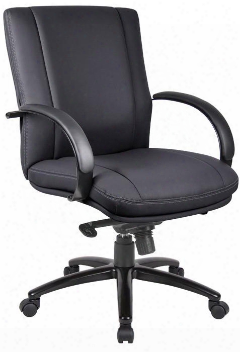 Aaria Collection Aele62b-bk 19.5"-23" Adjustable Height Elektra Managerial Chair: