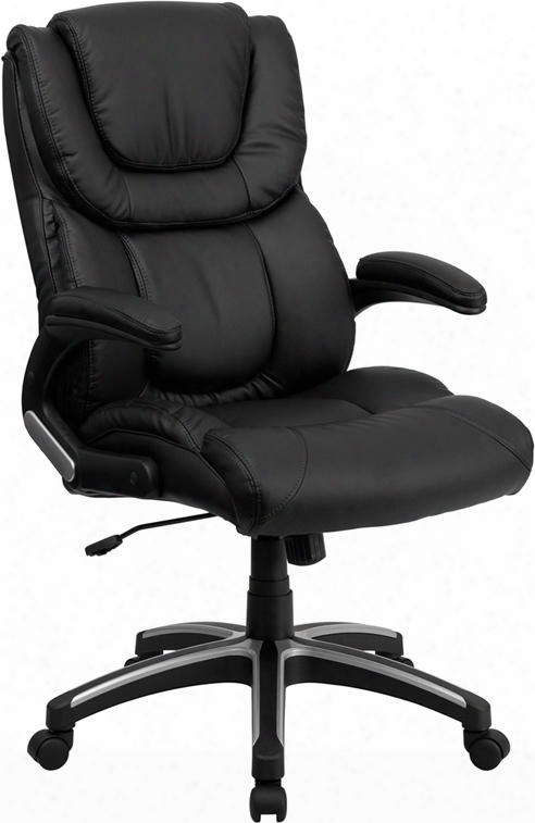 Bt-9896h-gg High Back Black Leather Executive Office