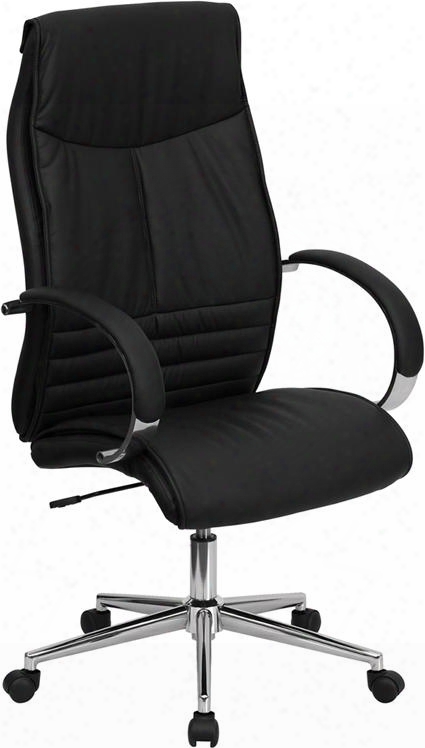 Bt-9996-bk-gg High Back Black Leather Executive Office