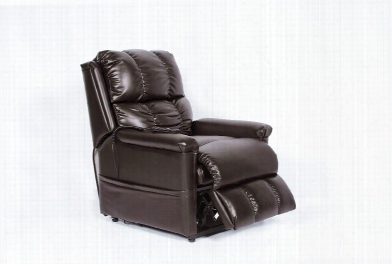 Chaucer-ch Chaucer 3 Way Lift Chair In Spade Brown With Bonded