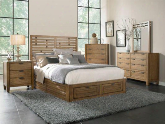 Emberbedck Ember Grove Panel Storage Bed: Weathered Khaki California