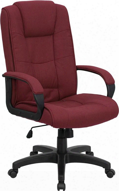 Go-5301b-by-gg High Back Burgundy Fabric Executive Office