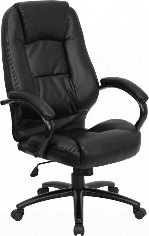 Go-710-bk-gg High Back Black Leather Executive Office