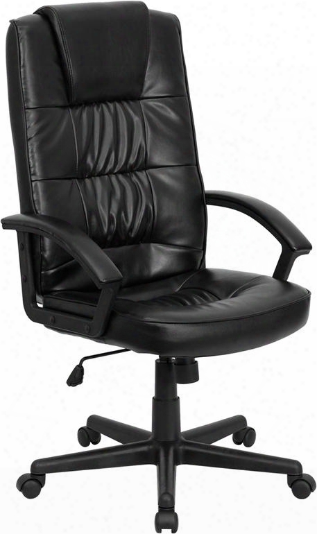 Go-7102-gg High Back Black Leather Executive Office