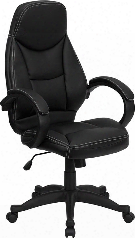 H-hlc-0005-high-1b-gg High Back Black Leather Contemporary Office