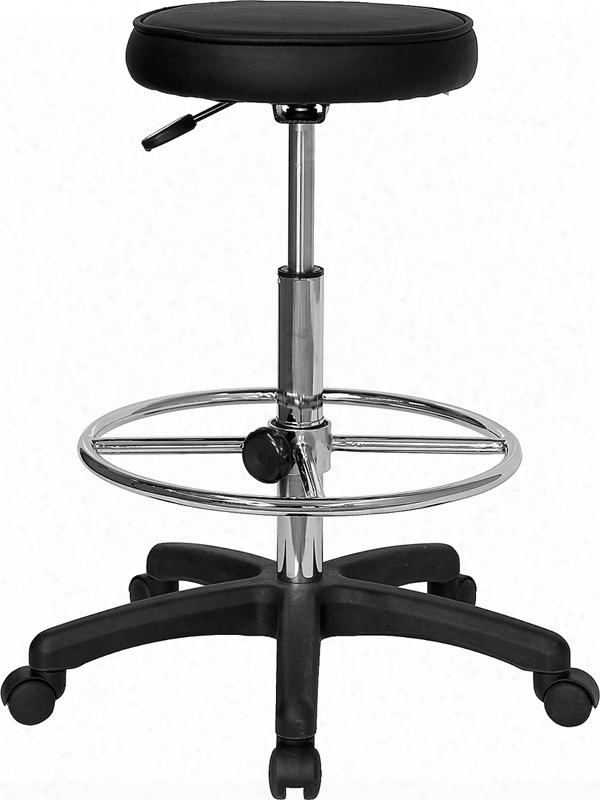 Kc96kg-gg Backless Drafting Stool With Adjustable Foot