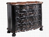 12357 Joy 4-Drawer Chest with Veneer Inlay Patterned Top in Antique Black