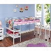 BTLD46SPWH Twin Low Loft Bed with Desk -
