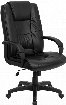 GO-5301B-BK-LEA-GG High Back Black Leather Executive Office