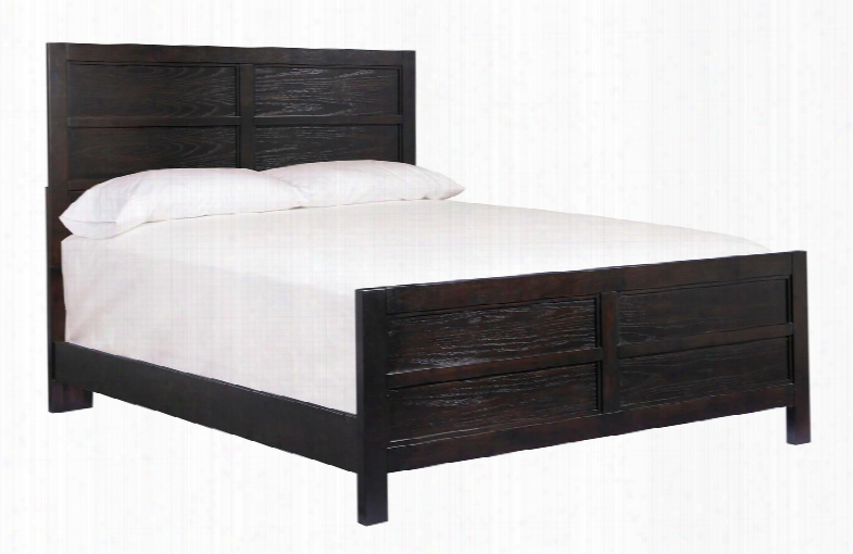 Primo Vista Primopanelbedck Panel Bed With Framed Moldings Straight Lines And High-profile Design In Ebony California