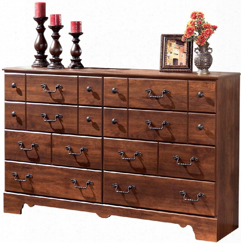 Timberline B258-31 60" 8-drawer Dresser Wtih Replicated Cherry Grain Details Side Roller Glides And Decorative Hand Pulls In Warm