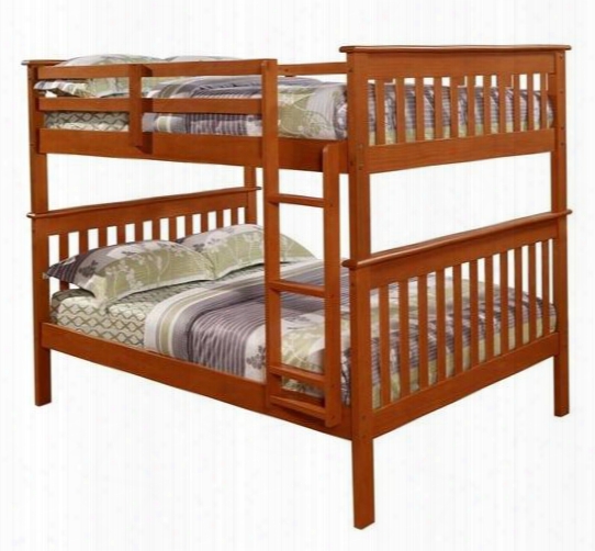 123-3cp Hardwood Full Over Full Mission Bunk Bed: