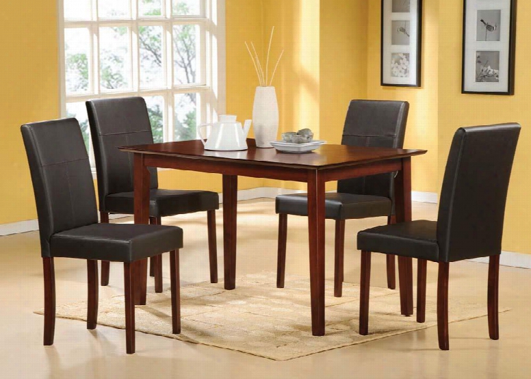 14192 Jando Bycast Dining Chairs In Cherry (set Of