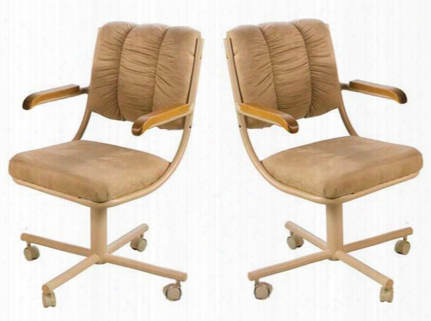 16302 Douglas Light Brown Microfiber Chair (set Of