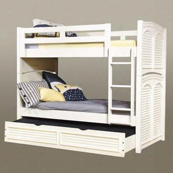 6510-33bnkt Cottage Traditions 3/3 Bunk Bed (for Use With Trundle) In Eggshell