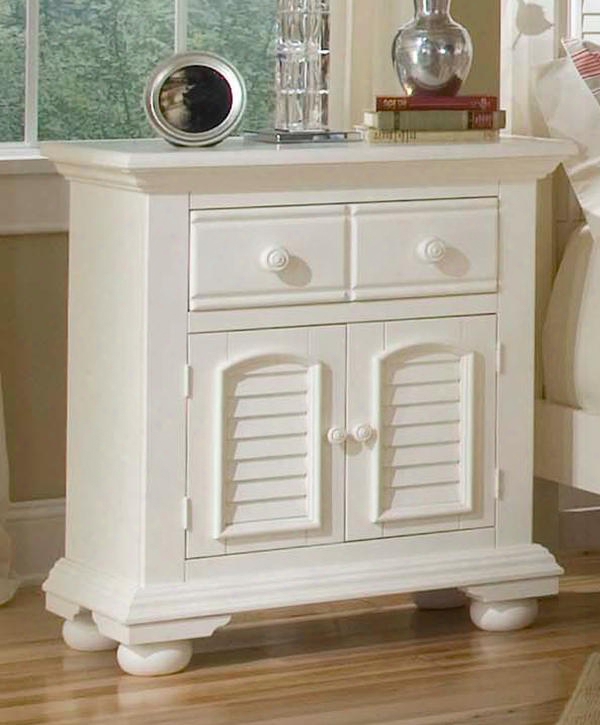 6510-412 Cottage Traditions Large Nightstand In Eggshell