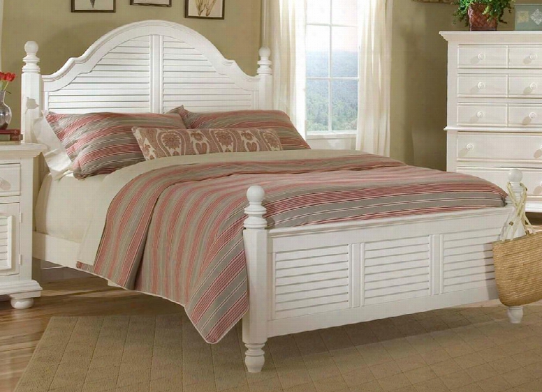 6510-50pos Cottage Traditions 5/0 Poster Bed In Eggshell