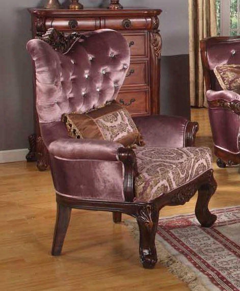 683-c French Provincial Solid Wood Armchair Frabic