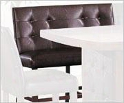 Bravo Collection 07252 24" Dining Lloveseat With Button Tufting Stretchers And Tapered Legs In Brown (set Of