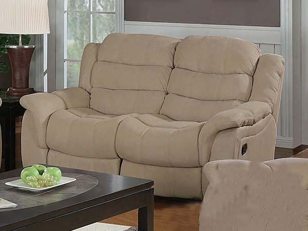 Caray Collection 15221 Motion Loveseat In Beige Easy