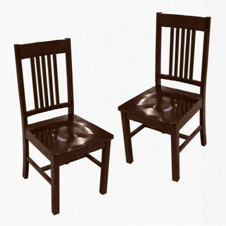 Chm2cno Cappuccino Woo Dining Chairs Set Of