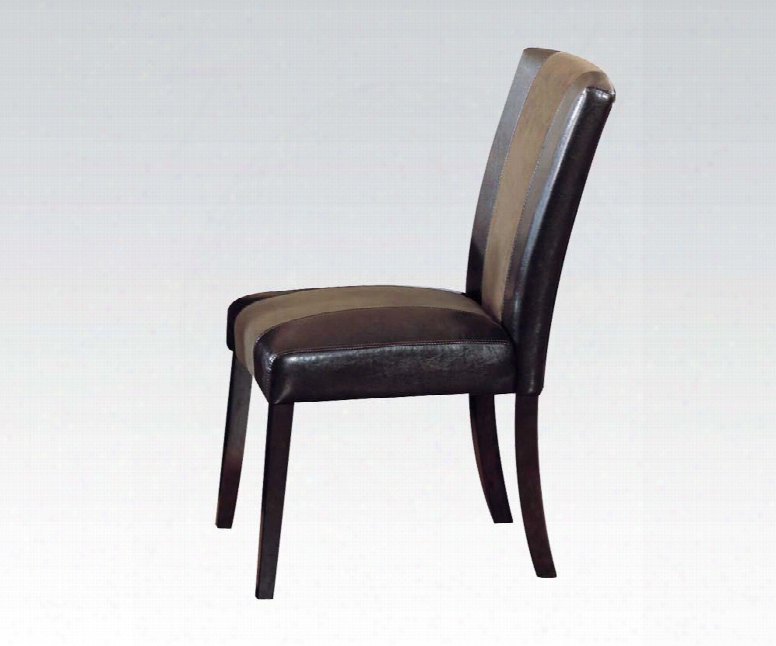 Danville Collection 17048 20" Pu Leather Upholstered Side Chair With Tapered Legs In