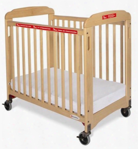 First Responder Collection 1932047 40" Compact Sided Evacuation Clearview Crib With Frame 3" Thick Foam Mattress And Non-distorting Clearview Acrylic Panels