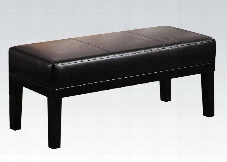 Montego Collection 05624 48" Bench With Flame Retardant Foam Tapered Legs And Bycast Pu Leather Upholstery In Espresso