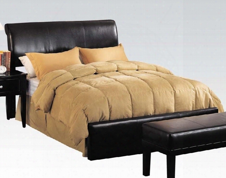 Montego Collection 05625 Queen Headboard/footboadr Only With Bycast Pu Leather Upholstery In Espresso