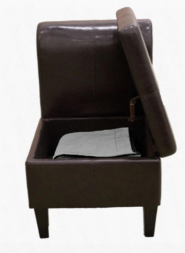 P-s00179 Paris Sofia Chair With Storage Multiple Uses Very Convenient: Dark