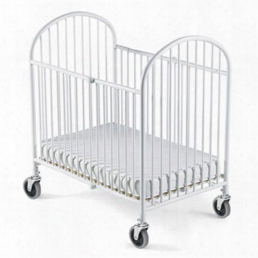 Pinnacle Collection 131107 55" Folding Full Size Steel Crib With 4" Casters And 360 Degree Welding Process In