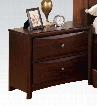 07403 Manhattan Nightstand with 2 Storage Drawers Bruchsed Nickel Hardware Selected Hardwoods and Wood Veneers in Espresso