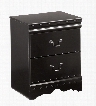 Huey Vineyard B128-92 20" 2-Drawer Nightstand with Top Moldings Side Roller Glides and Antique Pewter Hardware in