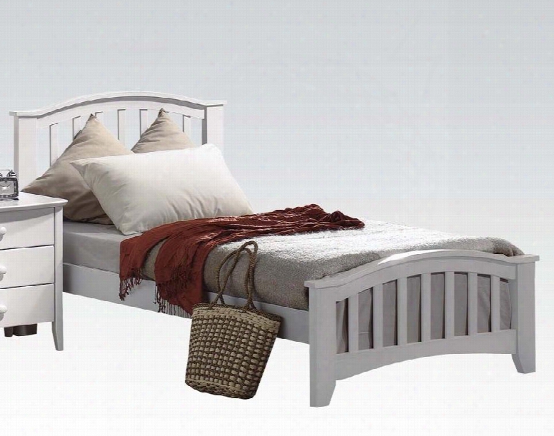 San Marino Collection 09150t Twin Size Bed With Slat System Included Slatted Panel Headboard Low Profile Footboard Rubberwood And Paulownia Construction In