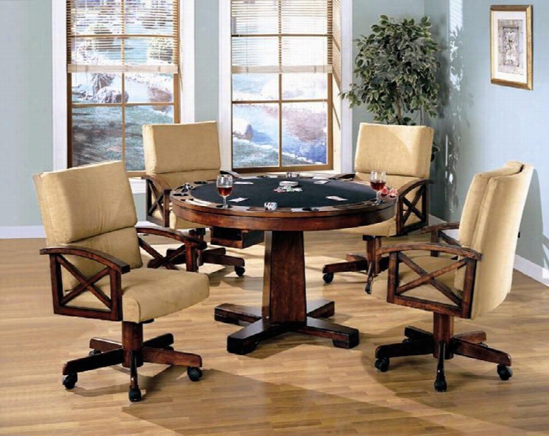 100171set Marietta 5 Pcs Game Table Set (game Table And 4