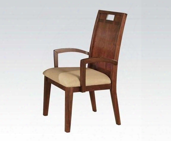 11803 Donavan Arm Chair (set-2) Walnut & L-brown