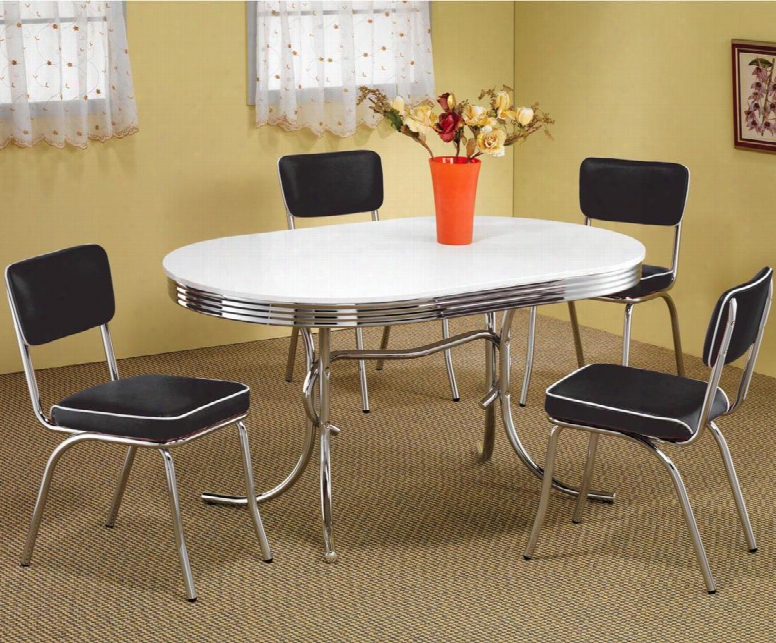 2065setblack Cleveland 5 Pc Dining Set (table  And 4c Hairs) In