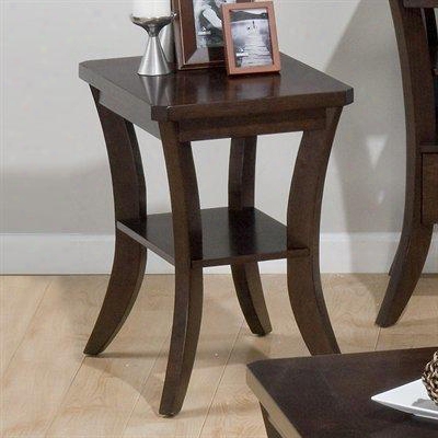 328-7 Joes Wood Chairside Table With Clipped Corners And A Shelf In Espresso