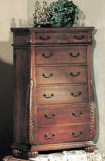 3805ch Alexia 6 Drawer Chest In Dark Cherry