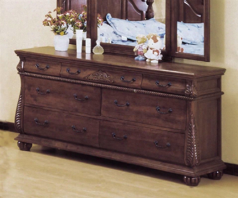 3807dr Alexia 7 Drawer Wood Dresser In Dark Cherry